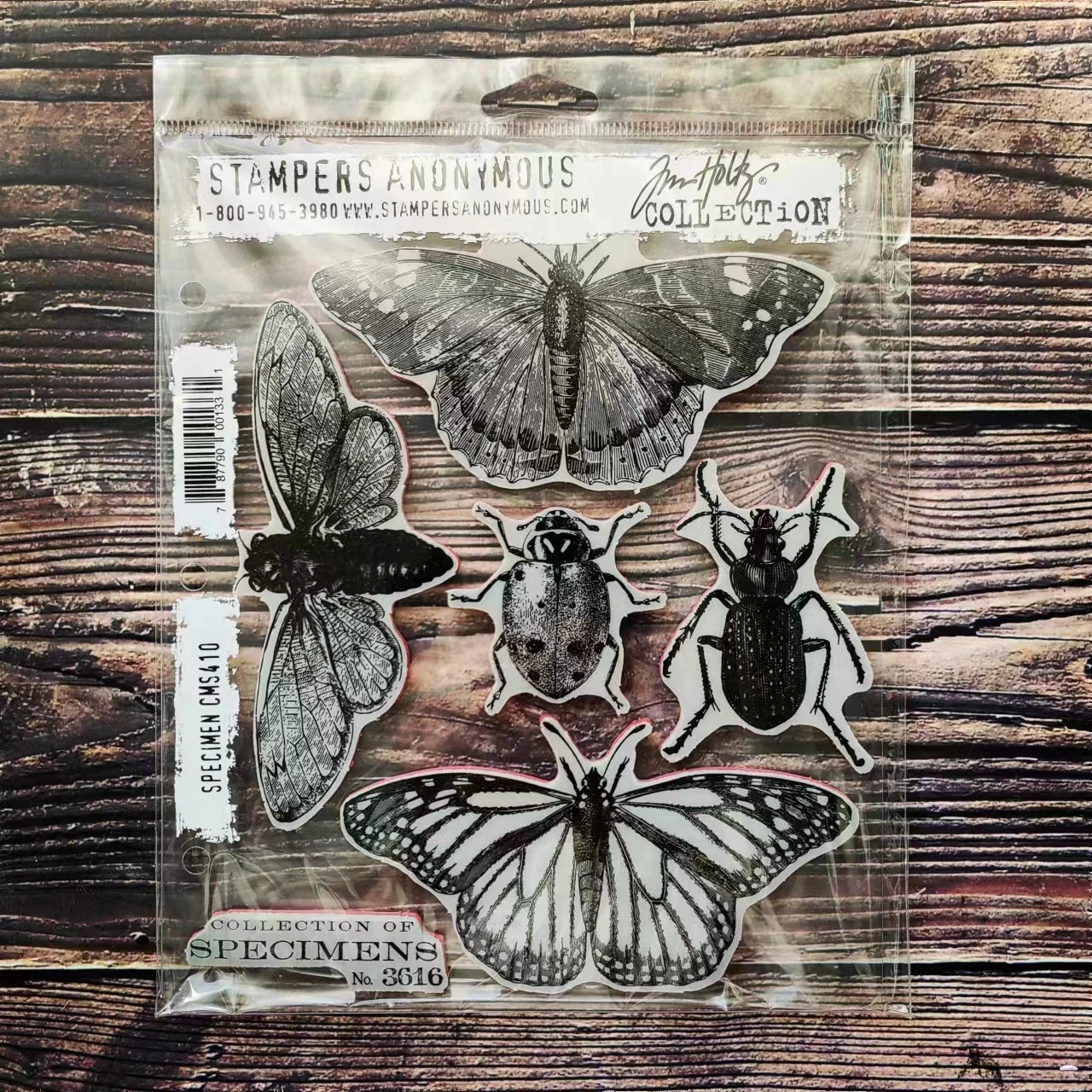 STAMPERS ANONYMOUS CMS410 Specimen Original Tim Holtz Cling Rubber