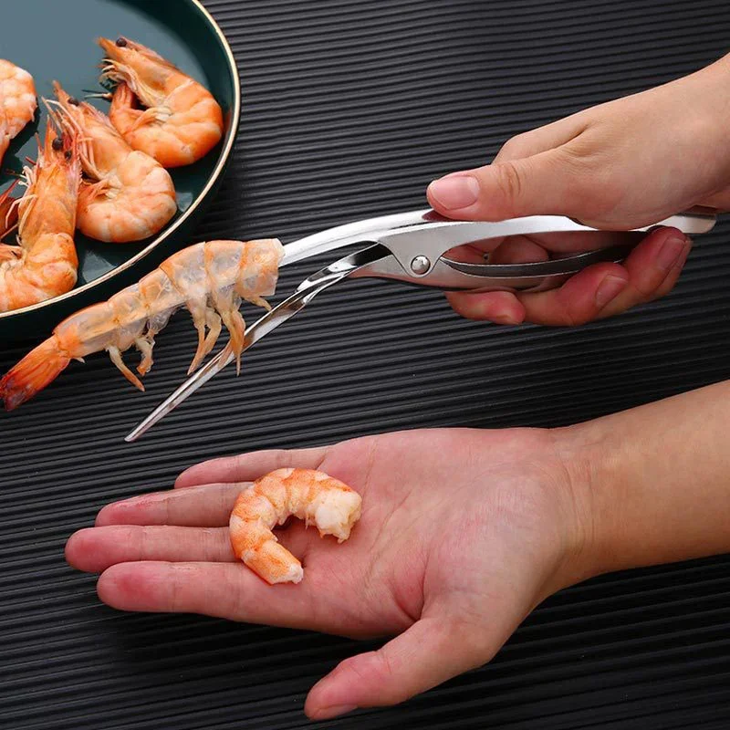 304 Stainless Steel Quick Seafood Tools Kitchen Meal Peeling Crayfish to Shrimp Shell Supper Gadget Efficiency Shrimp Peeler