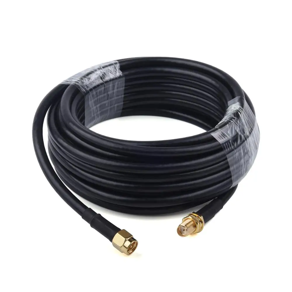 1-20M RG58/50-3 RF Coaxial Cable SMA Female to Male Wire Radio Extension For 4G LTE Cellular Amplifier Signal Booster Antenna