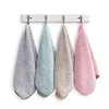 1Pc 34x75cm Coral Velvet Striped Thickened Soft Absorbent Home Bathroom Adult Hand Towel 1