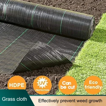Tessuto per paesaggio da giardino con membrana erbacce, tessuto anti-erba, resistente e traspirante, in plastica, più spesso, durevole, con rivestimento a terra 1