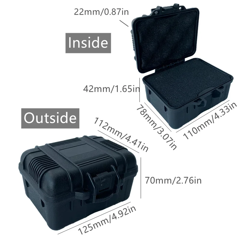 Pelican Case Box Sealed Waterproof Equipment Box Shock-proof Instrument Case Safety Protective Tool Outdoor Portable tool storage box parts storage box plastic tool box storage organizer box