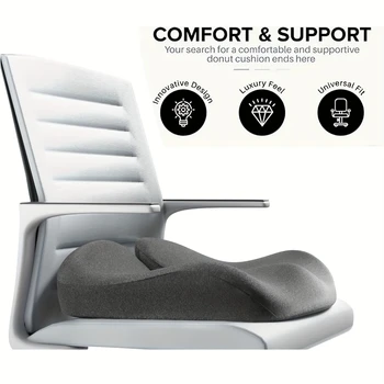 Pressure Relief Cushion Suitable for prolonged sitting in office chairs, wheelchairs, car seats,  seats - Memory Foam Haemorrhoi 1