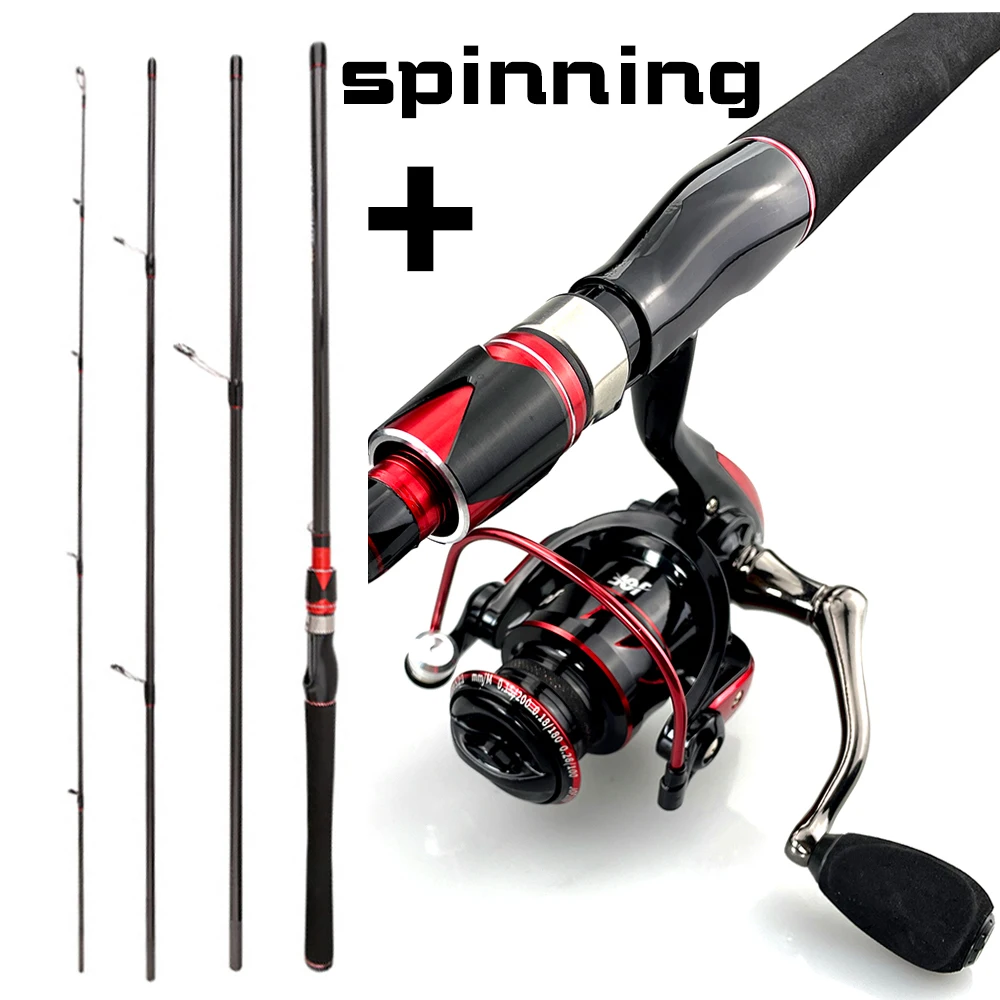 Travel 4 Section Lure Fishing Rod Lightweight Spinning/casting 2.1