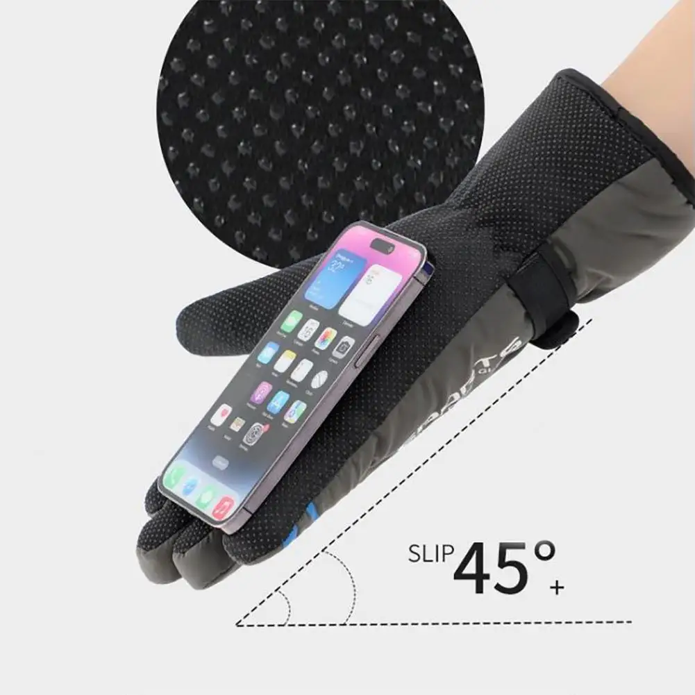

Men Women Thermal Gloves Winter Waterproof Cycling Gloves for Women Men Touch Screen Non-slip Warm Fleece Lining for Outdoor