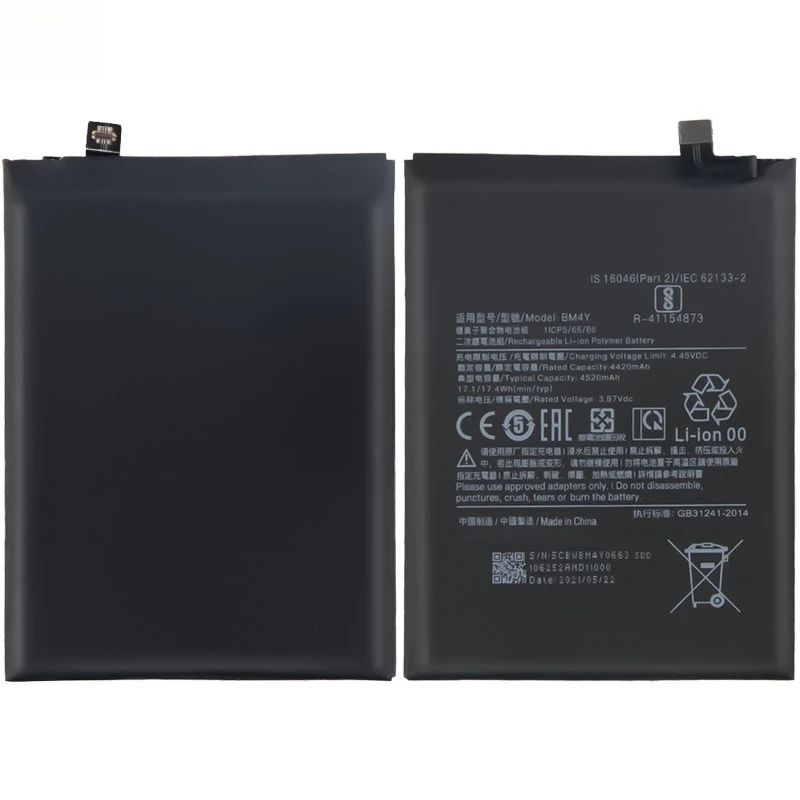 BM4Y 3.87V 4520mAh for Fits Poco F3 Redmi K40 Pro K40Pro Mobile Phone Battery w