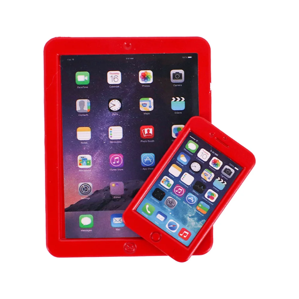 1:12 Alloy Craft Decoration Cute Simulation Mini Tablet Laptop Camera Doll House Miniature Doll House Children's Gift 3