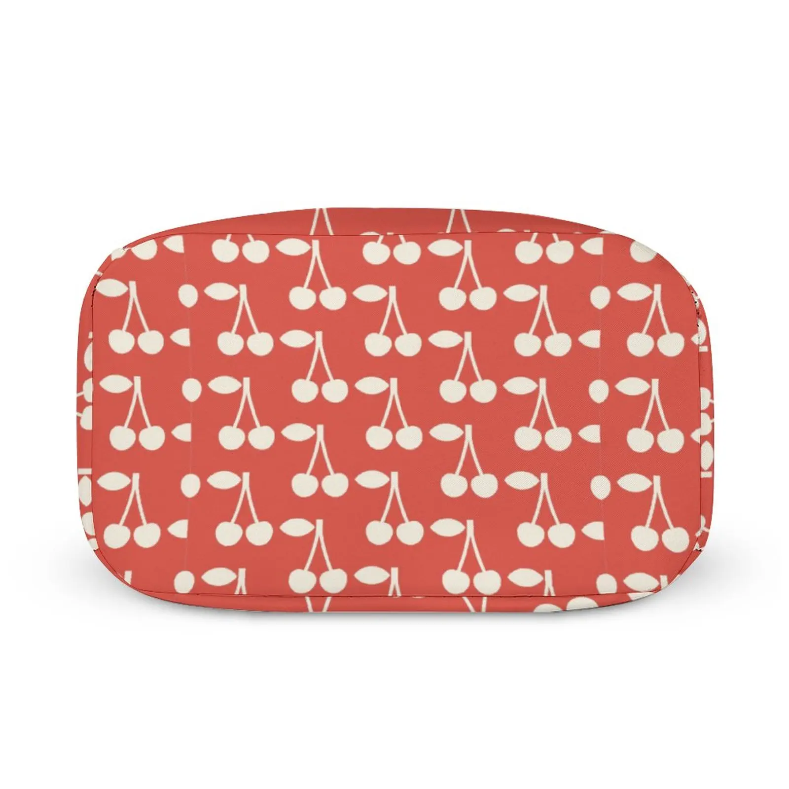 Custom Pattern Tote Lunch Bags for Women Red Cherry Print Portable Lunch Bag Picnic Travel Breakfast Box Office Work School