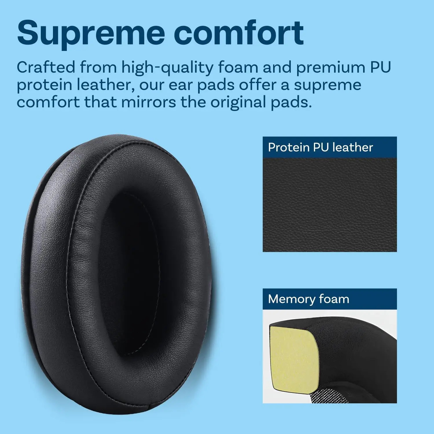 Earpad for AKG K361 K371 K361BT K371BT Headphones Replacement Ear Cushions Pads Cover Earmuffs & Carrying Case Pouch Box
