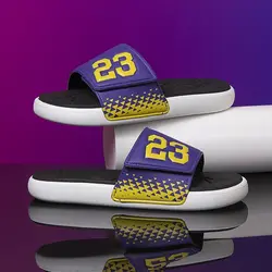 Zapatillas deportivas informales de suela blanda EVA para hombre, chanclas cómodas de baloncesto para interiores, novedad de 2023