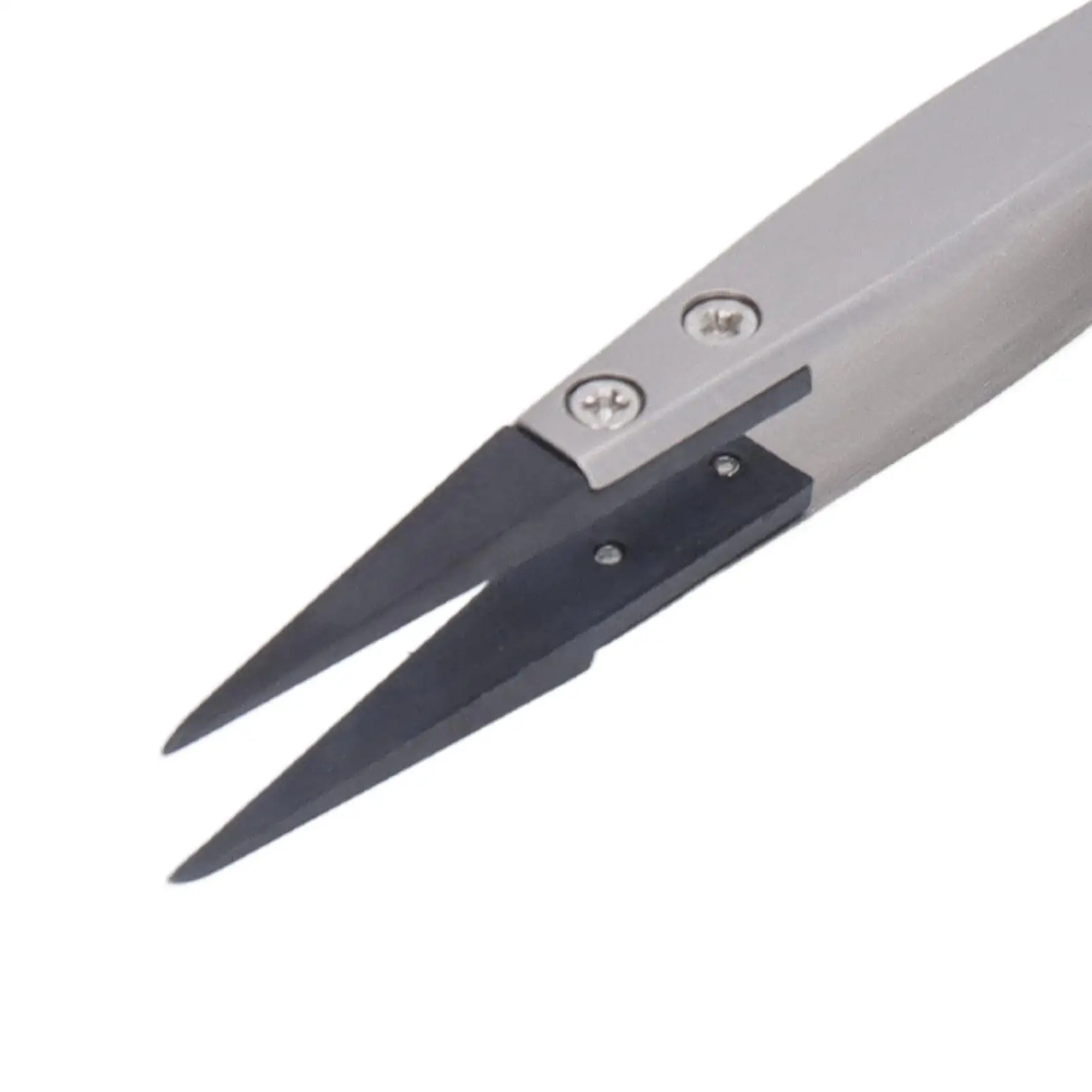 Precision Carbon Tweezers-Pointed Anti-Static Plastic Tweezers for Semiconductor Use