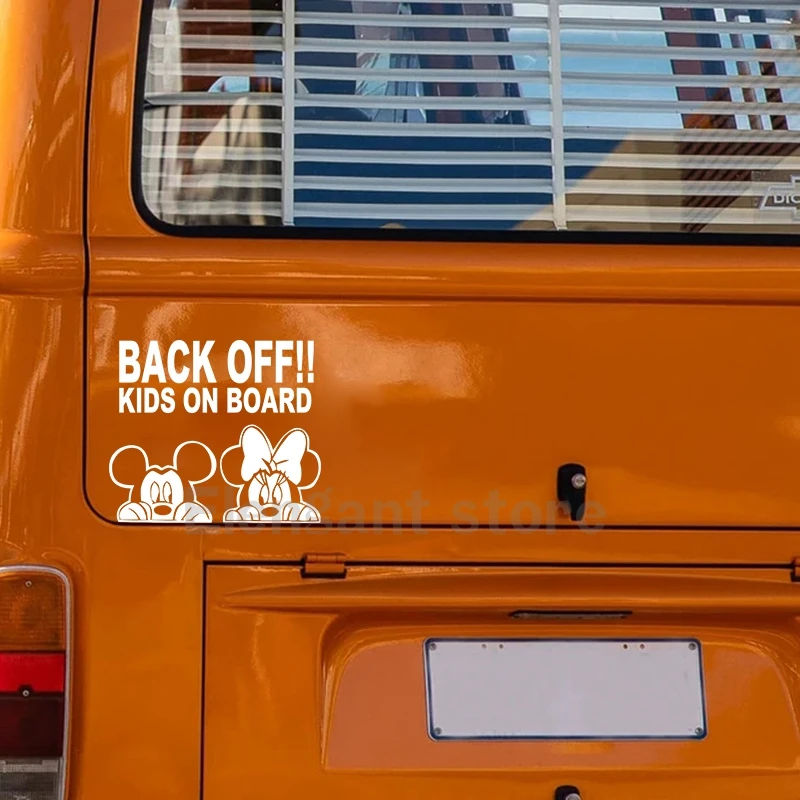 Autocollant Voiture Sécurité Enfants à Bord Mickey Minnie