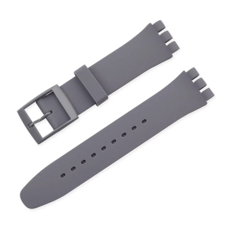 Vibrant Silicone Watchband - Colorful Rubber Replacement Strap in Pink & Black