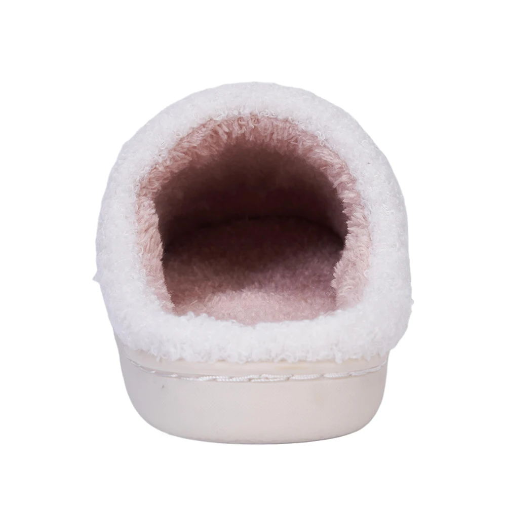 Christmas Santa Claus Fluffy Home Slippers Comfortable Fuzzy Closed Toe Slippers Non-Slip Soft Furry Slippers for Men Women