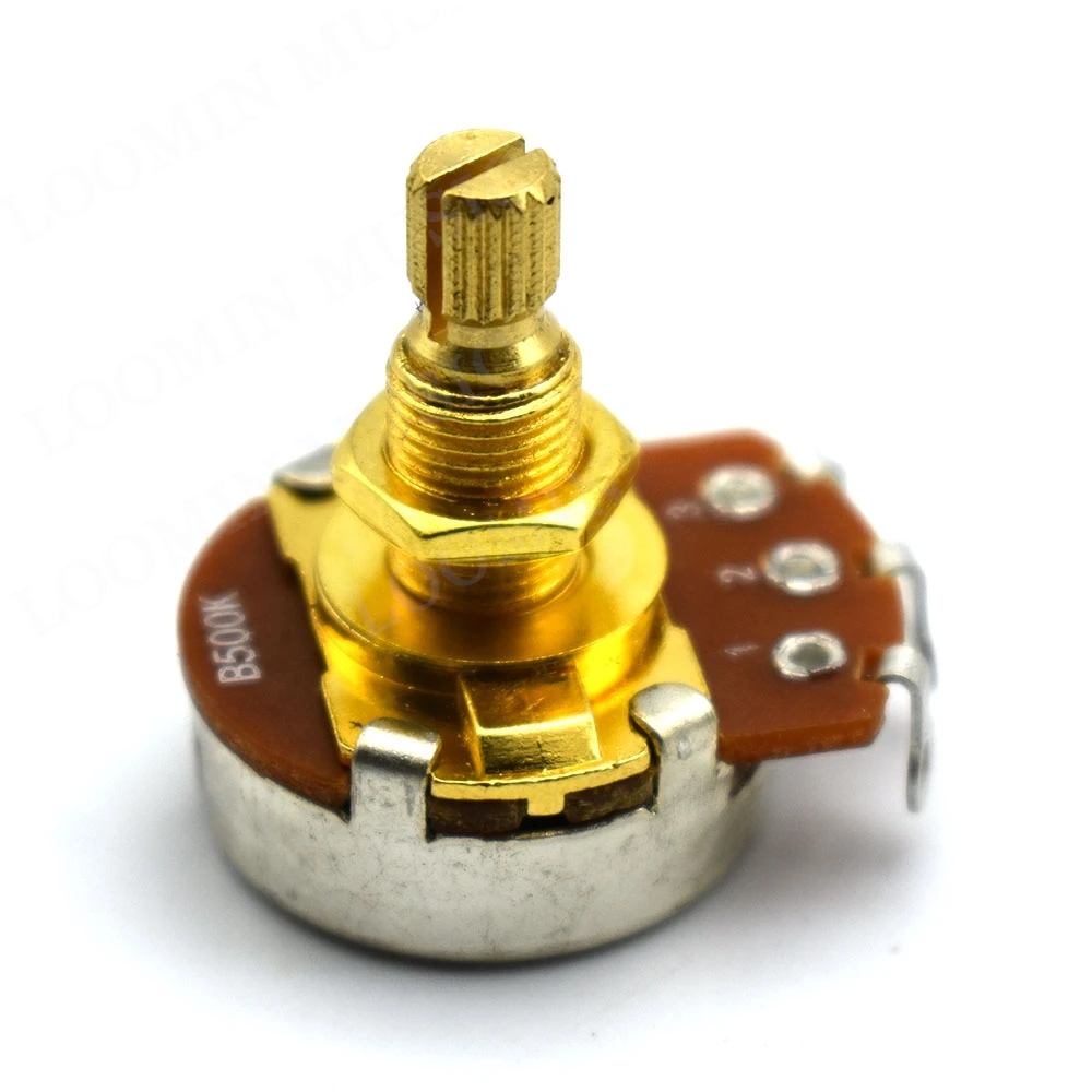 Guitar Potentiometers 2 Pcs 18MM A500K B500K A250K B250K For Guitar Parts guitar potentiometer