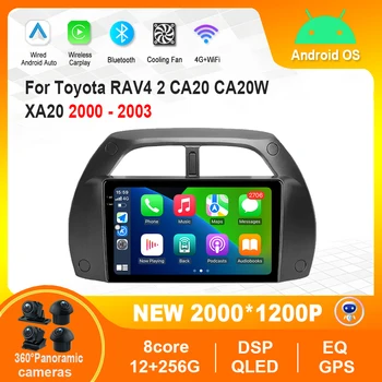 Per Toyota RAV4 2 CA20 CA20W XA20 2000 - 2003 GPS Navi 4G BT HD Schermo Multimedia Intelligenza Android Auto Radio Lettore Video