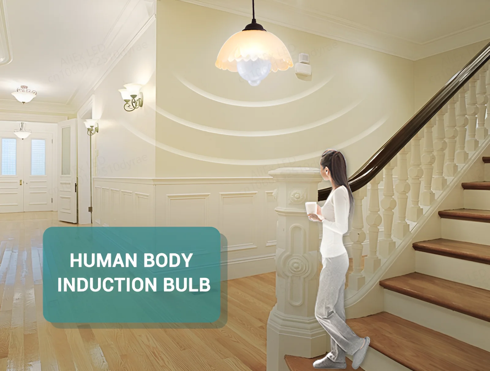 Description Picture 2 of item85-265V E27 PIR Motion Sensor Lamp 12W 15W 18W 20W LED Bulb with Motion Sensor Infrared Radiation Motion Detector Security Light