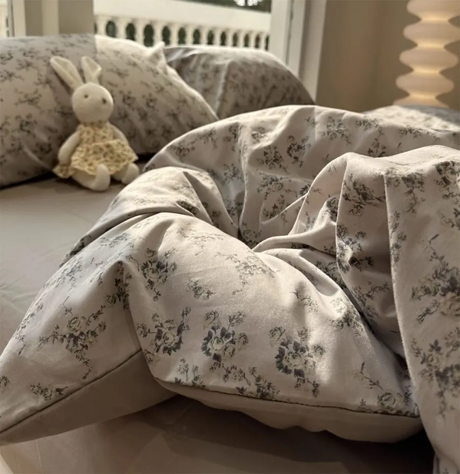 

Vintage pastoral flower bedding set,twin full queen king french floral cotton home textile bed sheet pillow case quilt cover