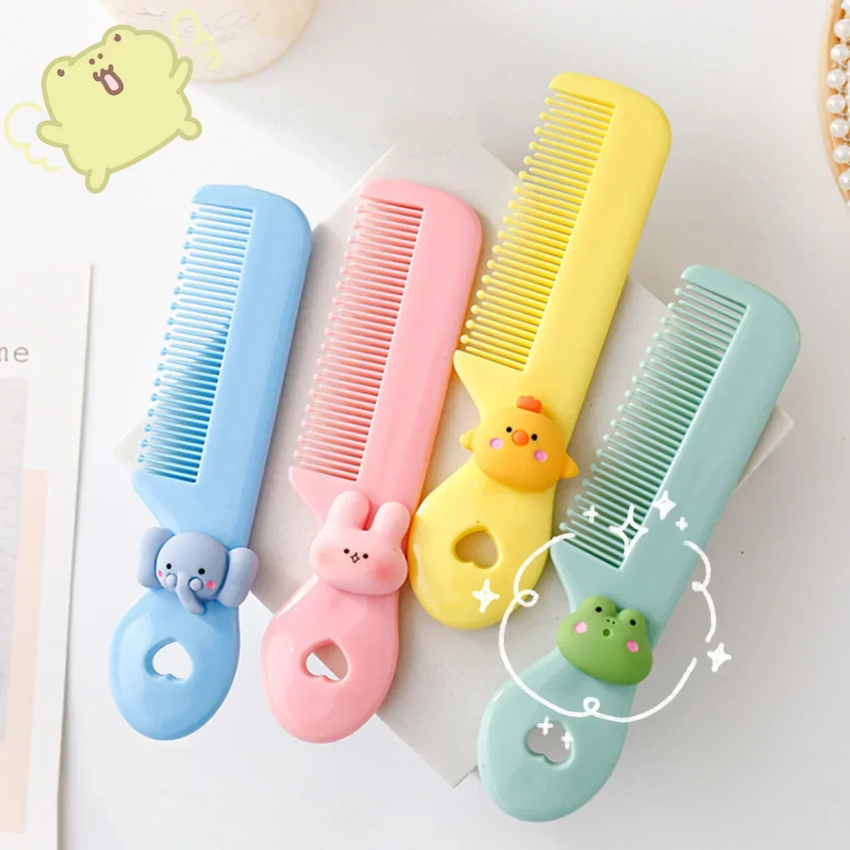 Children Small Anti-screw Hair Brush Comb Cartoon Mini Portable Untangling Bangs Round Tooth Hairbrush for Girls Things hair brush comb