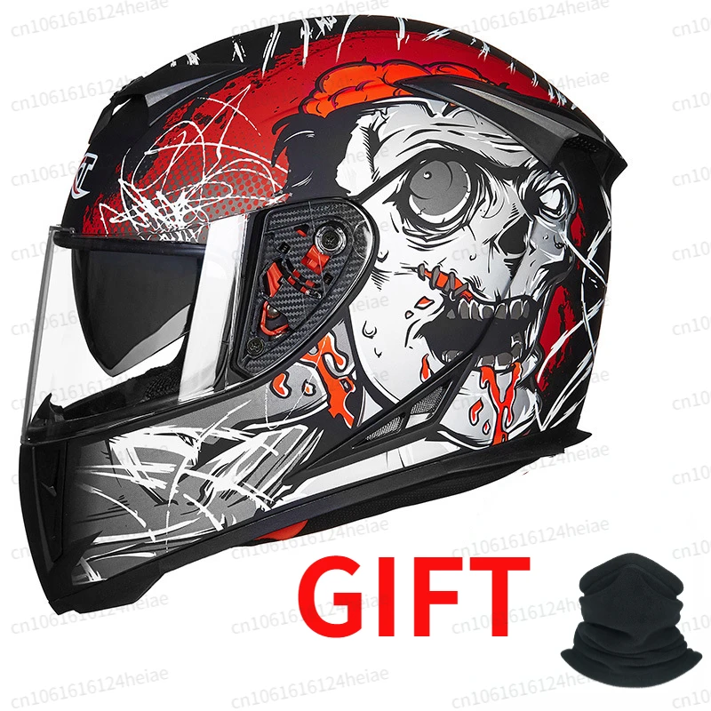 

Мотоциклетный шлем с двойным козырьком, на все лицо