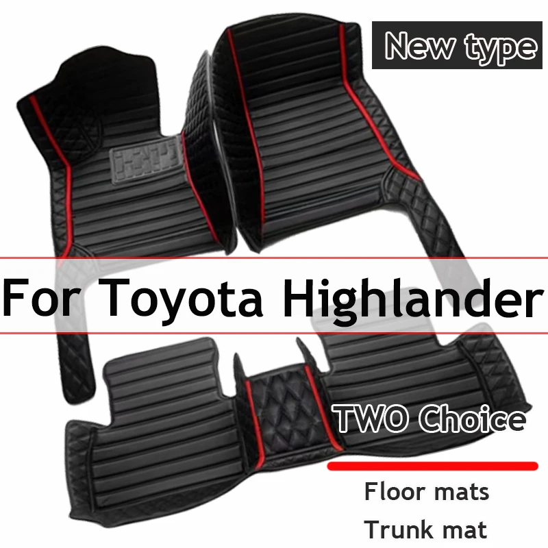 

Car Floor Mats For Toyota Highlander Seven Seats 2015 2016 2017 2018 2019 2020 2021 Custom Auto Foot Pads Interior Accessories