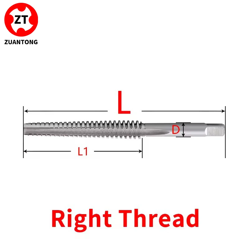 ZUANTONG 1PCS TR3-TR26 사다리꼴 스레드 탭 왼쪽/오른쪽 나사 탭 고속 강철 기계 탭 플러그 탭 수공구
