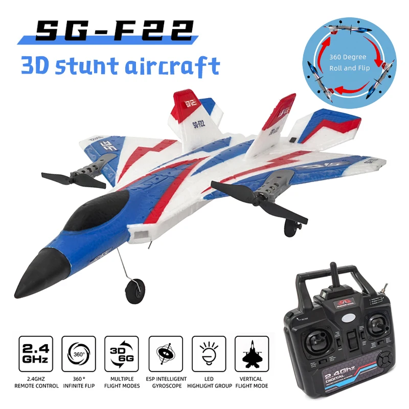 F22RCPlaneStuntsPlane24GRadioControlGliderRemoteControl3D