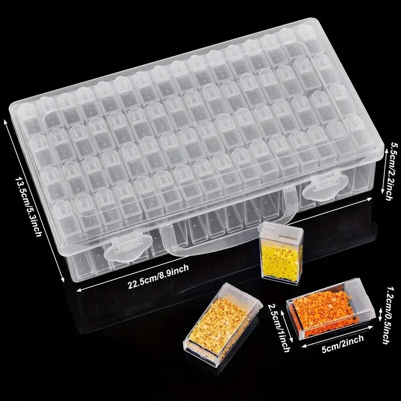 Storage Box Diamond Painting Storage Box Storage Container Plastic Storage Box Jewelry Box 64/32 Compartments Plastic Storage Box