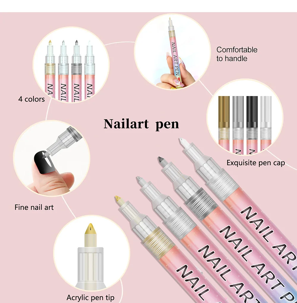 12Pcs/Set Waterproof Colourful 3D Nail Art Graffiti Marker Pen DIY Nails Drawing Liner Tool Abstract Line Manicure Painting