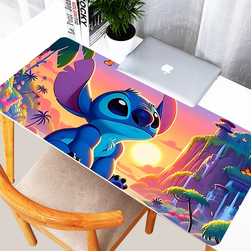 

Kawaii Stitch Gaming Mouse Pad Mousepads Desk Mat Xxl Keyboard Pad Large Carpet Computer Table Mat XXL Mousepad girl gift