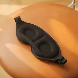 Breathable 3D Sleep Eye Mask for All Ages - Fatigue-Relief & Light-Blocking (Black)
