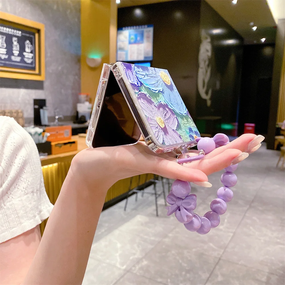 Luxury Oil Painting Floral Bracelet Phone Case - Fashion Cover
