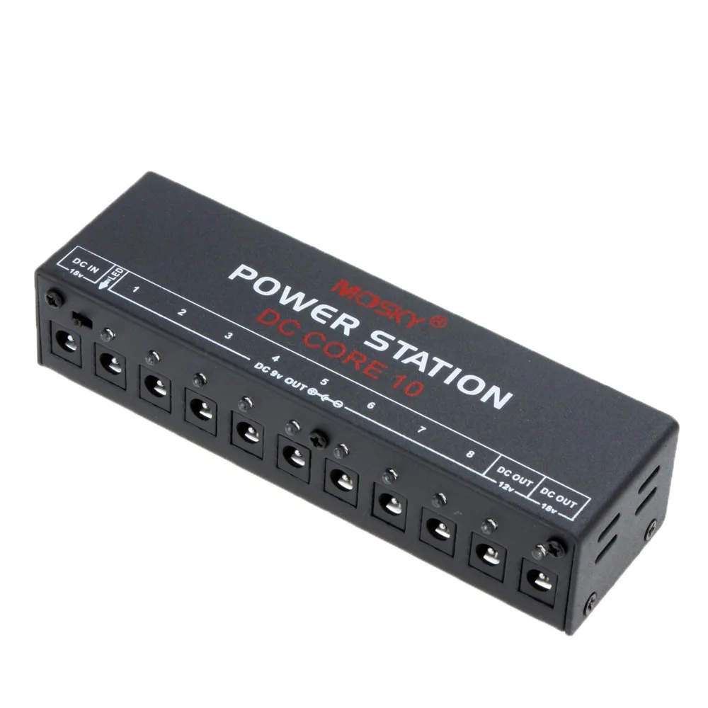 MOSKYAUDIO DC CORE 10 Guitar Effects Pedals Power Supply Powers For 9V, 12V or 18V PEDAL for Electric Guitar Pedal Tuning