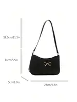 Women Handbag, New Autumn/Winter Commuting Shoulder Under-Arm Bag, Korean Fashion Crossbody Bag with Bow Decoration - Image 4