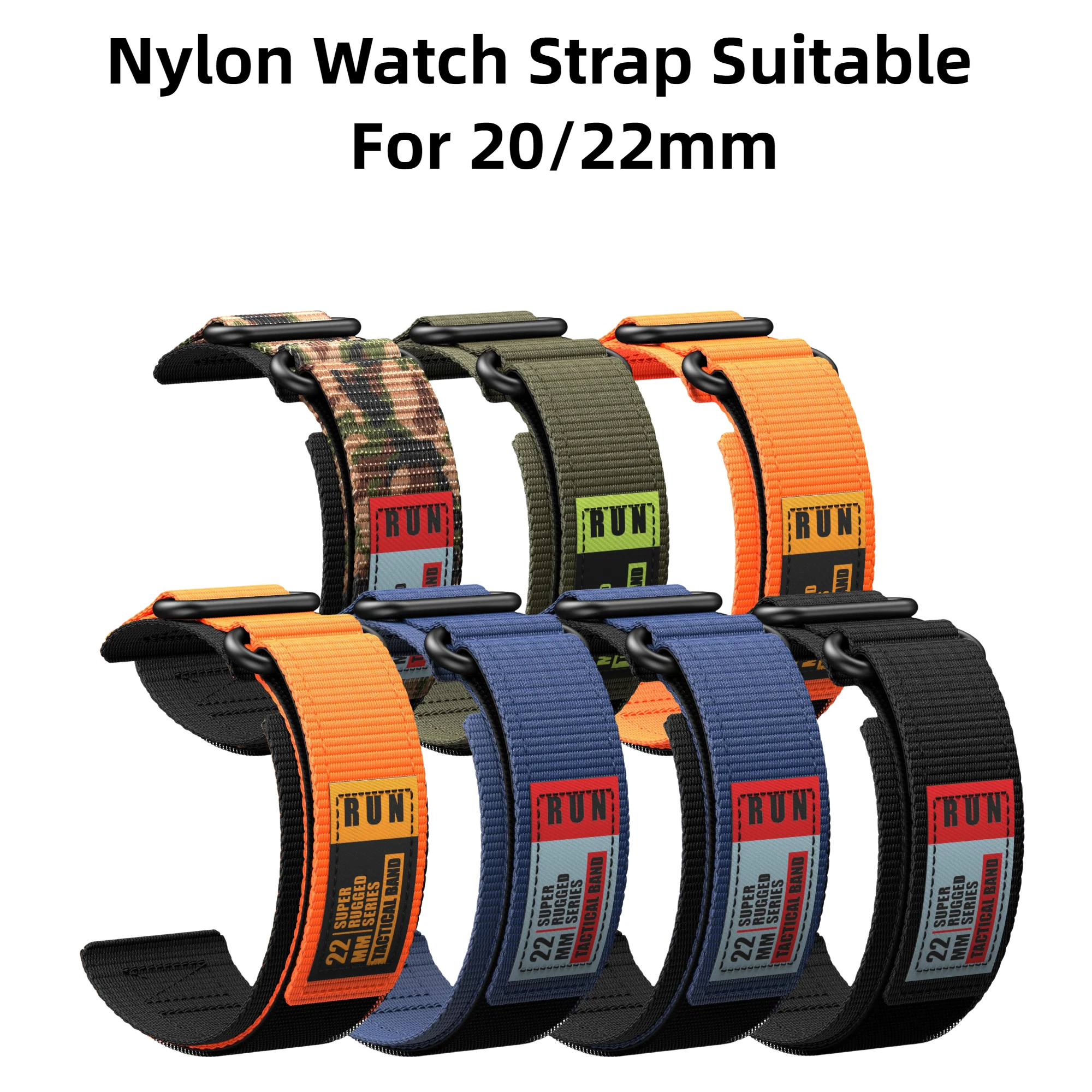 Unique Awesome Nylon 22 mm Replacement Watch Strap MD009L_K0026863 main image 0