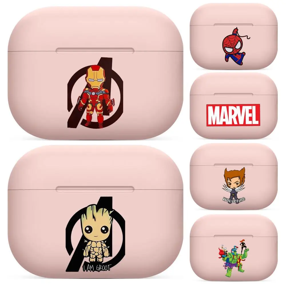 

Marvel Avengers For Airpods 1 2 pro case Protective Bluetooth Wireless Earphone Cover For Air Pods case air pod cases Pink cute