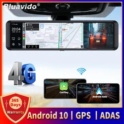 11.26 Inch 4G Dash Cam Rear View Mirror Android GPS FHD 1080P DVR Carplay/Android Auto Live Remote Park Monitor WiFi Bluetooth