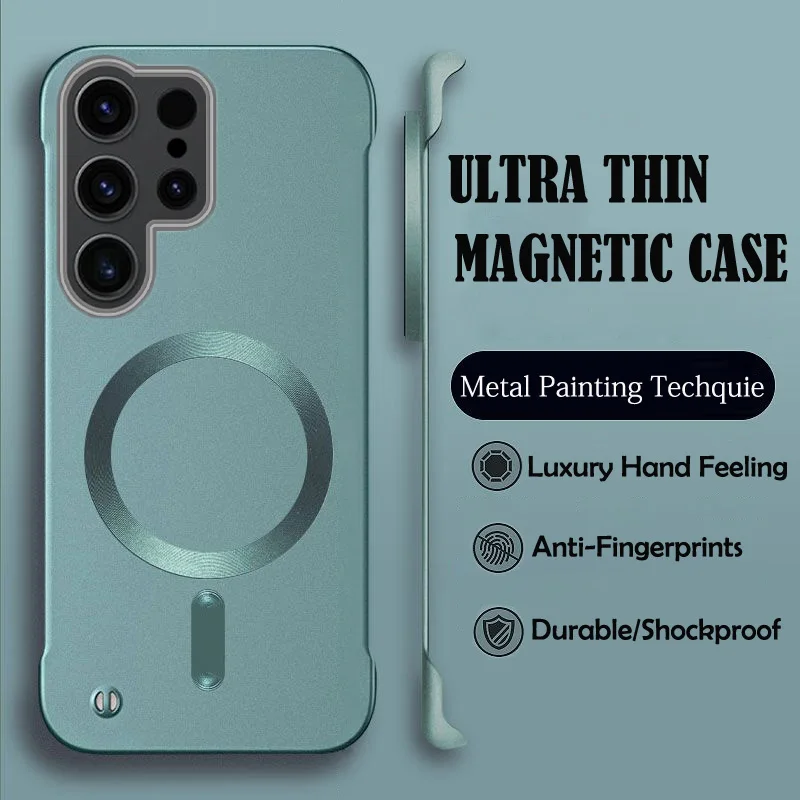 Luxury MagSafe Wireless Charging Phone Case with Magnetic Protective Bumper