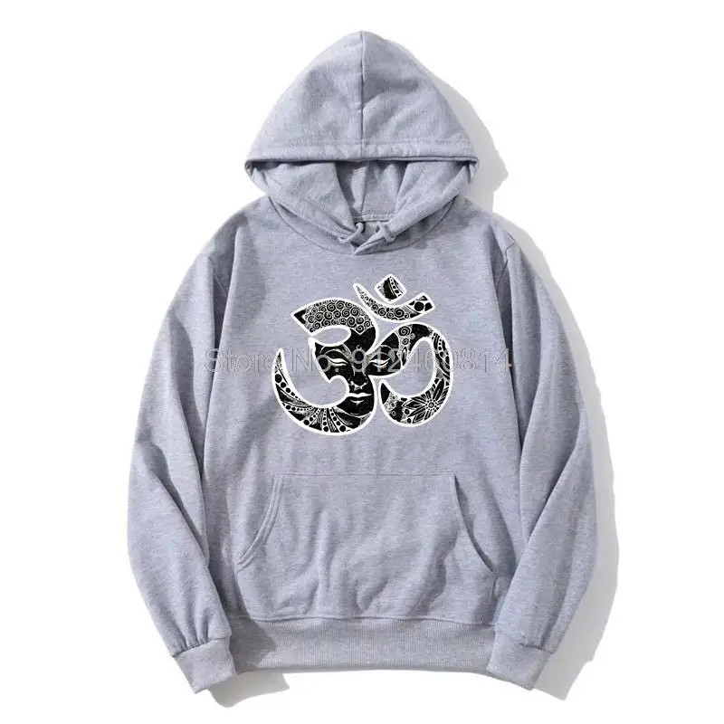 Om Buddha hoodie  Women Yoga Graphic Screen Print On Soft & Comfy Polycotton Men Fleece Hoodies Hip Hop Hooded Sweatshirt 3
