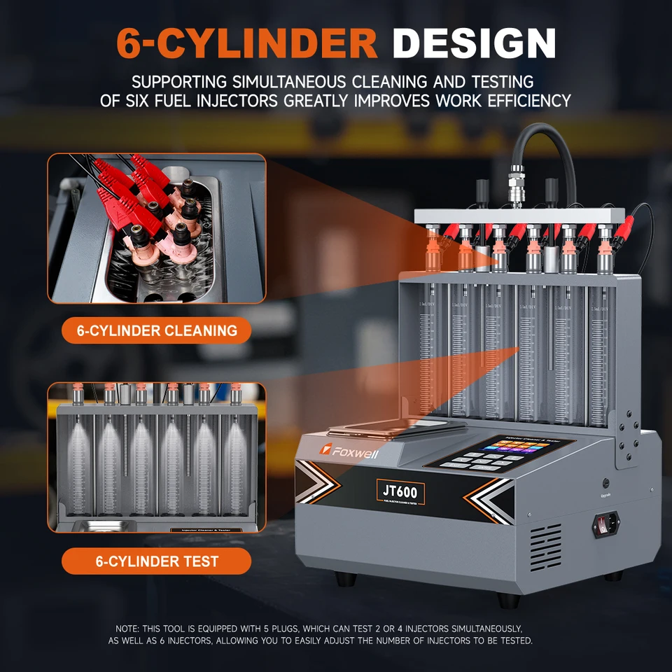 FOXWELL JT600 Injector Cleaner Tester Machine for GDI, EFI, FSI