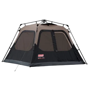 Coleman Camping Tent, 4 Person Weatherproof Tent with WeatherTec Technology, Double-Thick Fabric, Sets Up in 60 Seconds 1