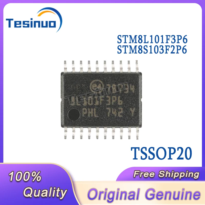 

5/PCS New Original STM8L101F3P6 STM8S103F2P6 TSSOP-20 16MHz/8KB Flash Memory / 8-bit Microcontroller-MCU In Stock