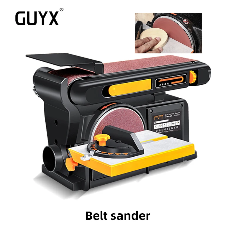 

550W/750W Abrasive Belt Sanding Machine Woodworking High-Power Electric 220V Sandpaper Polishing Machine 0-45° Angle Adjustable