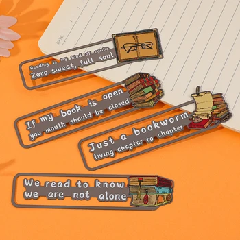 Just a Bookworm Metal Bookmark 1