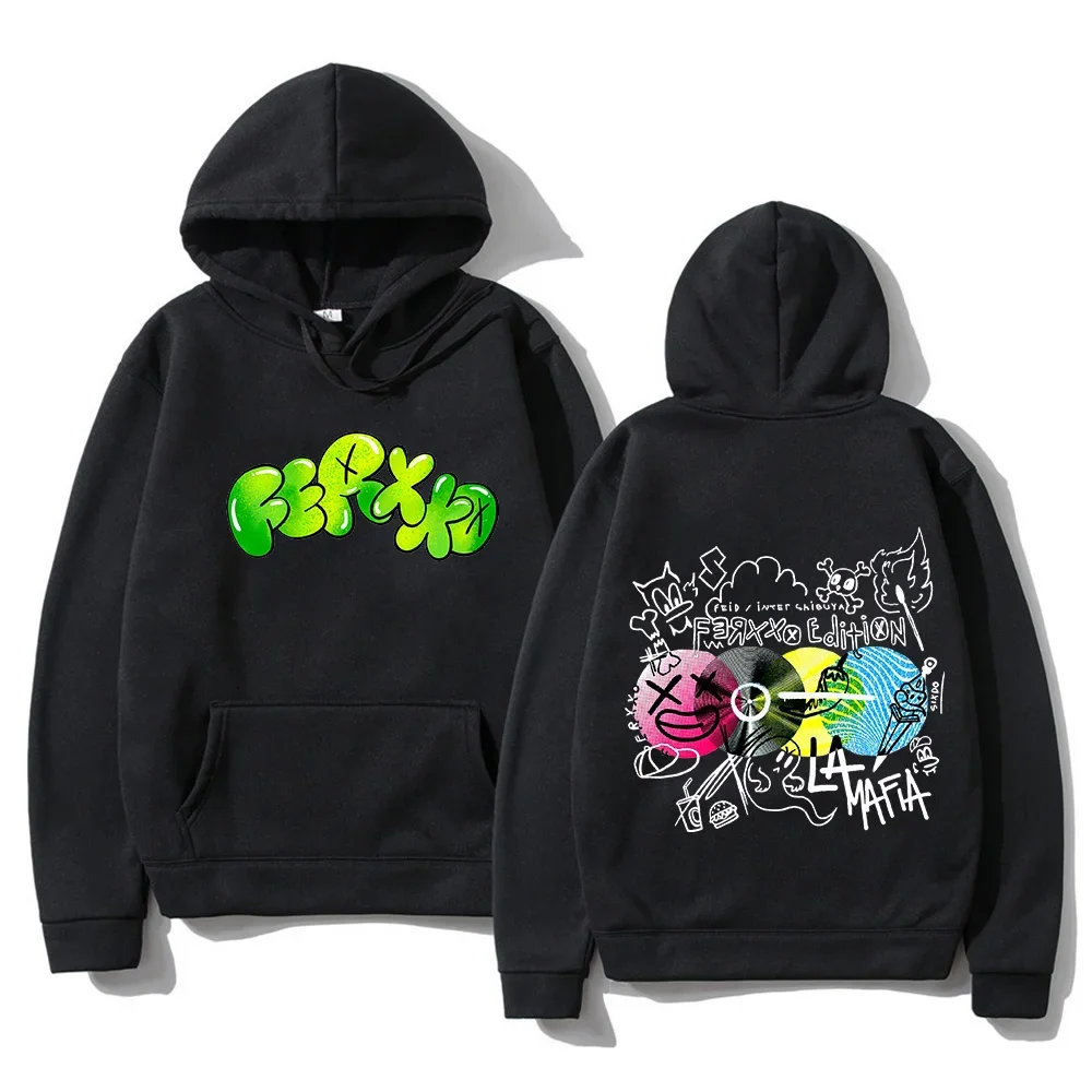 Feid Ferxxo Hoodies Feid Fleece Hoodie Casual Long Sleeve