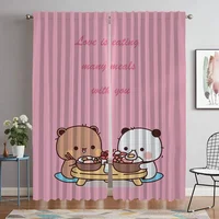Bubu and Dudu Curtains for Living Room Curtain for Room 2 Panel Partition Home Interior Curtains Halloween Decoration Shades 1