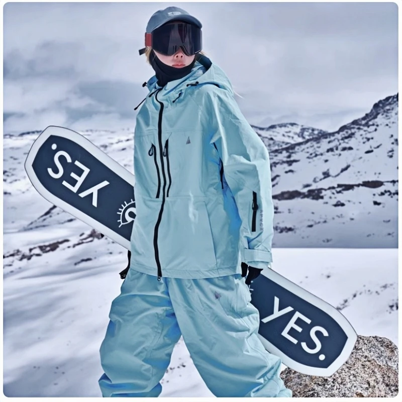 APVCX 겨울 따뜻한 스노우 스포츠 남녀공용 스키 세트, 야외 산악 방수 통..