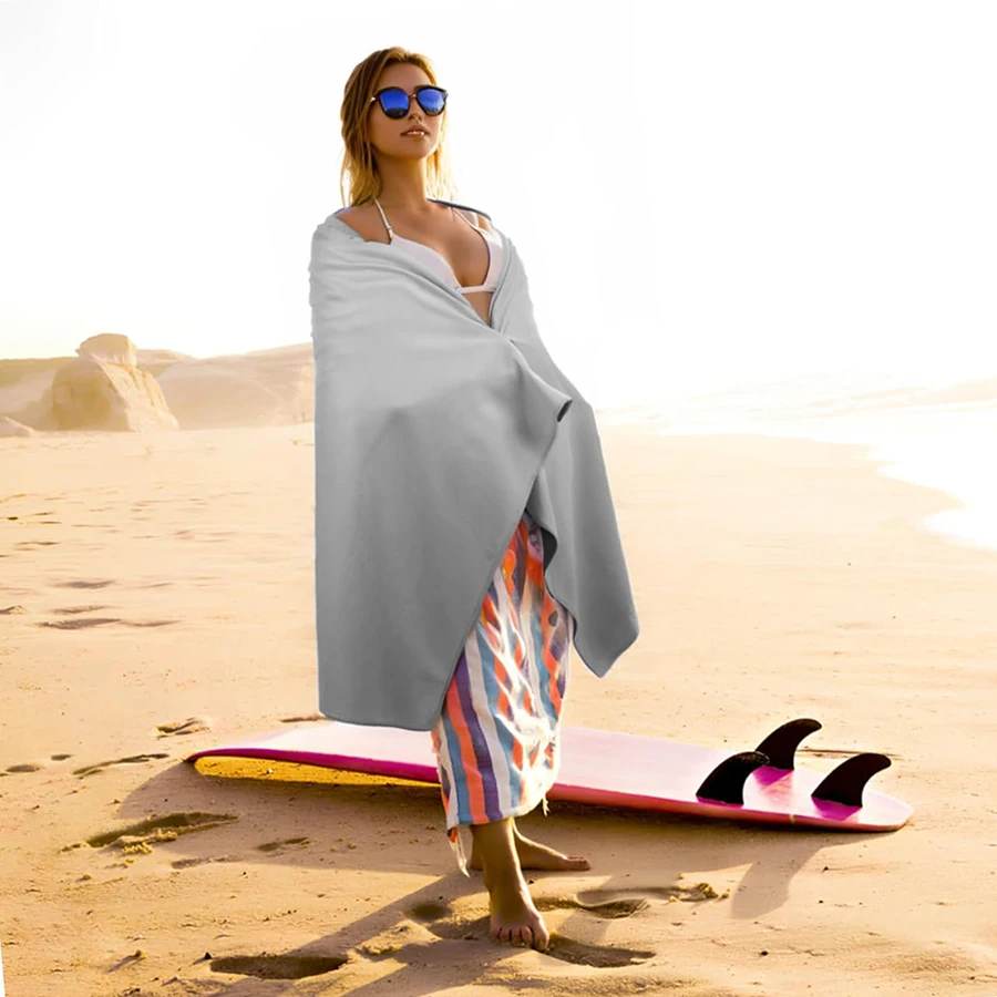 1-pcs  Quick drying microfibre towel Ultra compact soft travel towel for camping, gym, beach, swimming, yoga 6