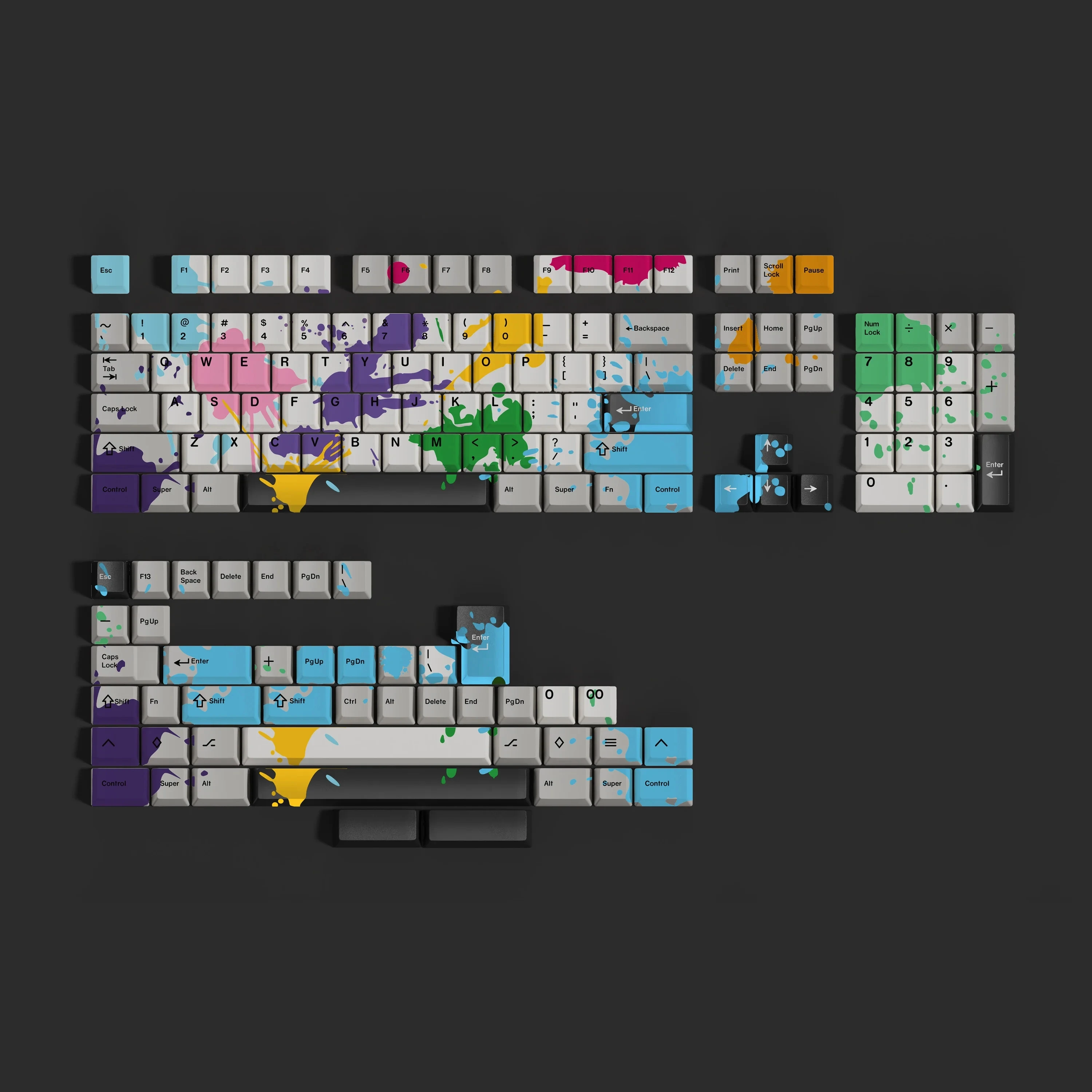 Sublimação de Tingir Perfil Pbt para Teclado Mecânico Zombie Cherry Profile Double b Split Keybar 149 Teclas 100: Pbt - Imagem 2