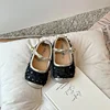 Children Mary Jane Leather Princess Shoes for Girls 2024 Spring New Soft Sole Party Sweet Shallow Mouth Cute French Single Shoes 6